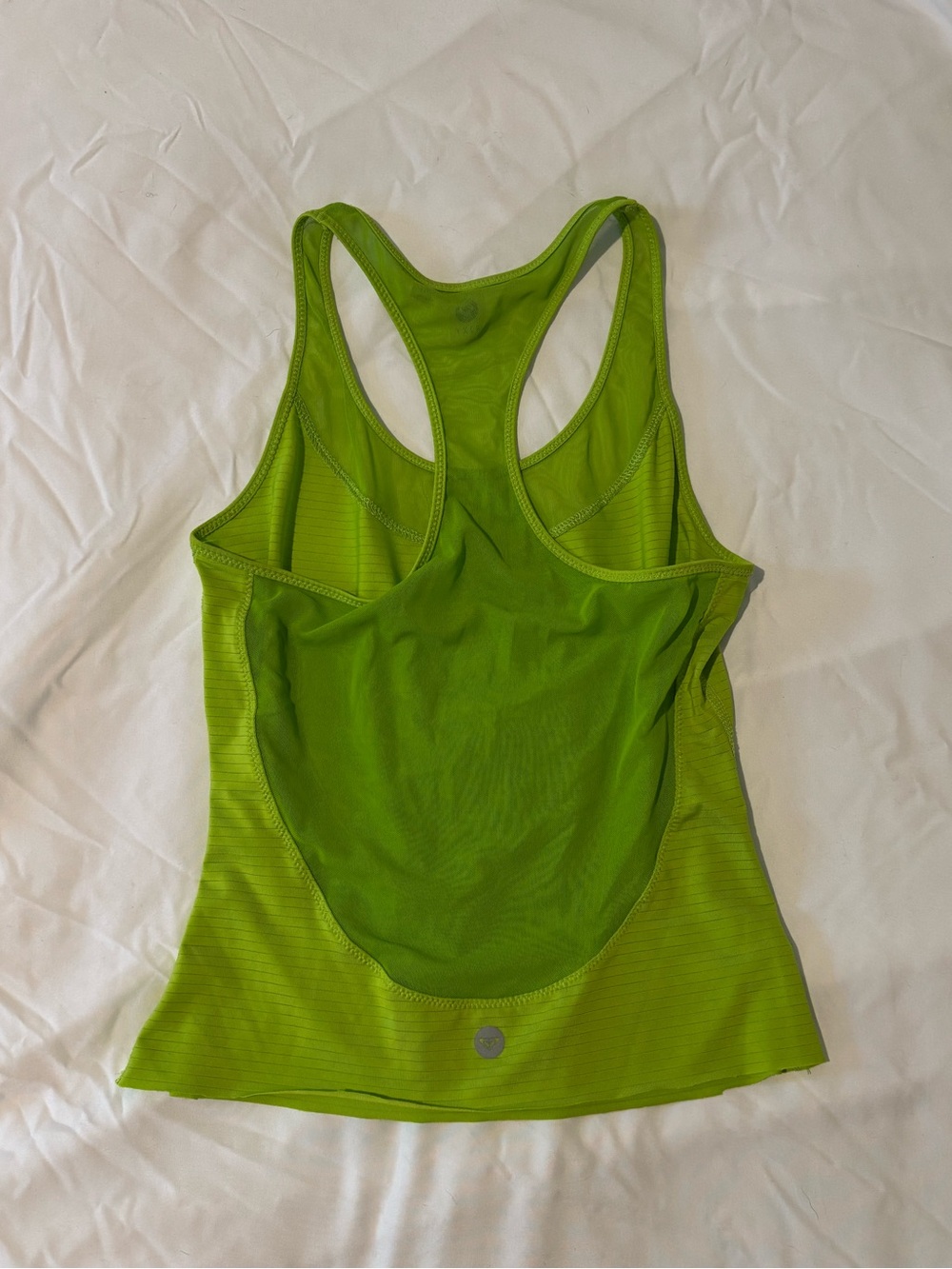 Roxy Lime Green Racerback Tank Top - Picture 2 of 3